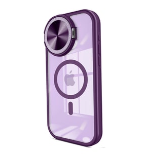 Apple İphone 15 Pro Kılıf Teleskop Lens Magsafe Silikon Kapak - Derin Mor