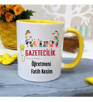 Gazetecilik Öğretmenine Özel Öğretmenler Günü Hediyesi Kişiye Özel Kupa Bardak