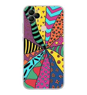 PrintiFy General Mobile GM22 ile Uyumlu Retro Color 4  Kamera Korumalı Şeffaf  Kılıf