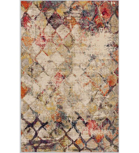 Eliana Home Baskılı, Yıkanabilir Kaymaz Taban Salon Halısı LNA1107 100x150 cm (Bej)