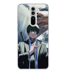 Xiaomi Redmi Note 8 PRO Uyumlu Chainsaw Man Tasarımlı Şeffaf Telefon Kılıfı