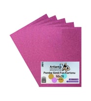 Pembe Simli Karton 50x70 5 Adet Artlantis Simli Karton Pembe 5 Adet 50*70