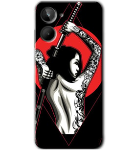 Realme 10 4G Kılıf HD Desen Baskılı Kılıf - Samurai Girl