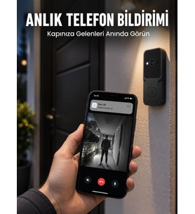Hd Kameralı Akıllı Kapı Zili Çift Yönlü Sesli Wi-fi Görüntülü Kapı Zili