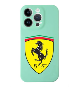Apple iPhone 14 Pro  Lansman Kılıf Ferrari  Tasarımlı Altı Kapalı İçi Kadife Kaplı  Kapak (Şeffaf)