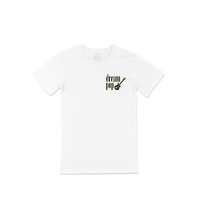 Dream Pop Cep Logo Tasarımlı Beyaz Tişört