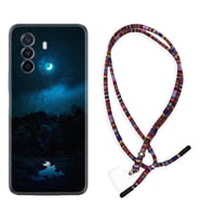 Huawei Nova Y70 Y90 Nova 9 SE  Kılıf Boyun Asklı Rasta Silikon Gece 1633