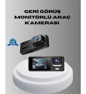 Park Modlu 3 Kameralı Araç Kayıt Cihazı 1080P Ön Kamera 2’’ Ekran