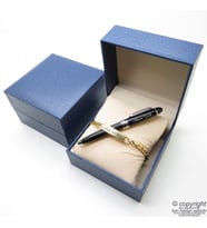 Kişiye Özel Gold Metal Unisex Bileklik + İsme Özel Mini Cep Kalemi - Hediyelik Kutulu Set (Karışık)