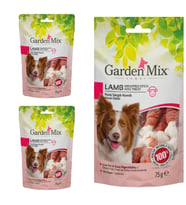 Garden Mix Kuzu Sargılı Kemik Köpek Ödülü 75 Gr X 3 Adet