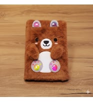 ÜçKol Ticaret Panda Tasarımlı Peluş Defter (Kahverengi)