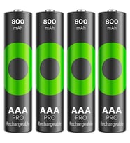 GP ReCyko Pro 800 mAh Ni-Mh 1.2 Volt AAA İnce Kalem Şarjlı Pil 4lü Paket (Siyah)