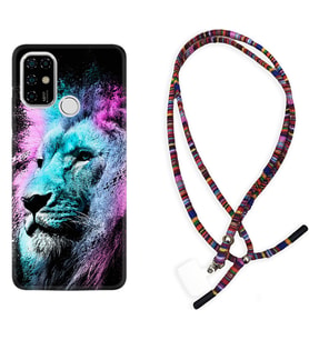 Casper E30 F20 X20 Kılıf Boyun Asklı Rasta Silikon Pink Blue Leon 1603