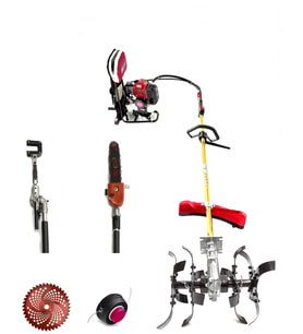 ROYAL DAFU TURBO MOTORLU SIRT TIRPAN ÇİM BİÇME MAKİNESİ LÜKS BAHÇIVAN SETİ 5 PARÇA