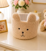 El Yapımı Sevimli Ayıcık Figürlü Peluş Bebek Odası Düzenleyici Organizer Sepet