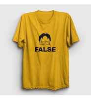 Presmono Unisex Sarı False Dwight Schrute Dizi The Office T-Shirt 345353tt (Sarı)