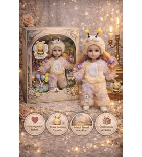 Ctoy Kostümlü Oyuncak Bebek Seti – Peluş Arı Kostümlü Koleksiyonluk Bebek (Ctoy-Qj183D)