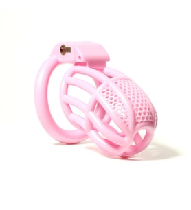 Plastik Pembe Penis Kilidi Erkek Bekaret Cihazı Chastity Cock Cage Küçük Boy Penis Esaret Kafesi