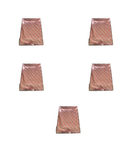 Omeyva Desenli Metalize Hediye Paketi Yapışkanlı Torba Poşet - 30x35 Cm. - 100 Adetlik 5 Paket