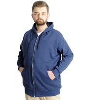 Mode XL Erkek Hırka Kapson Fermuarlı Steel Interlock 21600 Indigo