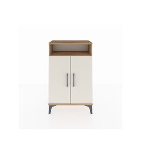 Arges Komodin 3 Raflı 2 Kapaklı 60x30x96 Çam-Aytaşı