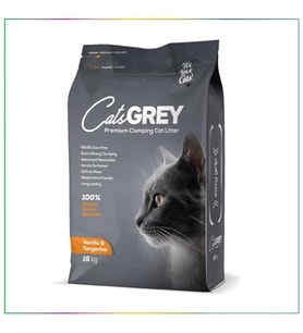 Cat's Grey Vanilya ve Mandalina Kokulu Tozsuz Topaklanan İnce Taneli Bentonit Kedi Kumu 16kg