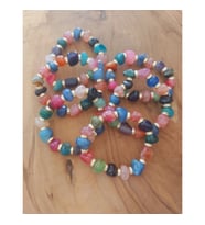 Akik Bonbon Bileklik (Çok Renkli)