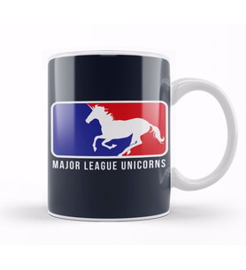 Major League Unicorns Baseball Mix Kupa Bardak Porselen