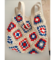 Motifli Omuz Çantası,  Örgü Nostaljik Esintili Modern Çantalar (Taş)