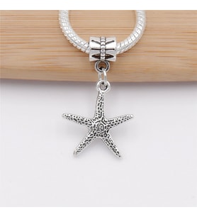Deniz Yıldızı,Takantakana Worldshop, Pandora, Bileklik Uyumlu, Gümüş, Charm  (1Adet)