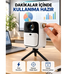 Ultra Hd Çözünürlüklü Taşınabilir Projektör - 1920x1080 Piksel Görüntü Kalitesi Yeni Nesil