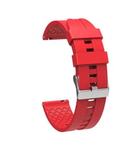 Amazfit GTS Bip Lite S Kordon Silikon Dalga Desen Şerit Band 23 (Kırmızı)