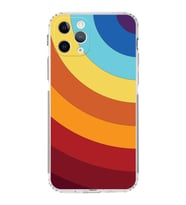 Apple iPhone 11 Pro Uyumlu Kamera Korumalı Tıpalı Kapak Renk Cümbüşü Tasarımlı Şeffaf Kılıf