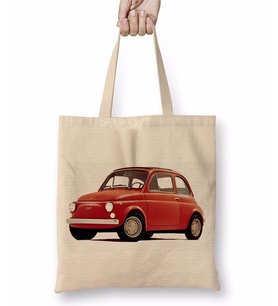 Fiat 500 F vintage Bez Çanta Uzun Saplı