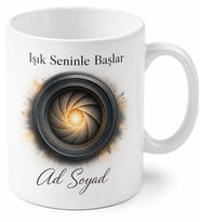 Kişiye Özel Işık Kamera Temalı Baskılı Kupa Bardak Fotoğrafçıya Hediye