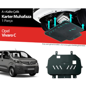 Opel Vivaro Çelik Karter Muhafaza Koruma 2019 2020 2021 2022 2023 2024
