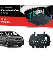 Opel Vivaro Çelik Karter Muhafaza Koruma 2019 2020 2021 2022 2023 2024