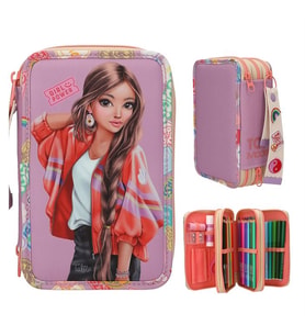 TOPModel 3 Katlı İçi Dolu Kalem Çantası Girl Power 413283