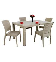 Mandella Elit Rattan 90x150 4 kişilik Elit Sandalye Masa Takımı Çölbeji