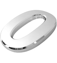 Yapışkanlı Kapı Numarası Küçük Boy 50 mm 5 cm Numara 0 Rakam Sıfır Sayı Krom Renk Numaralar 1 Adet