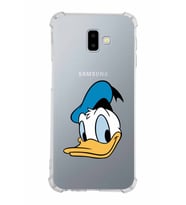 Samsung Galaxy J6 Plus  Köşe Korumalı Antişok Kapak Donald Duck Tasarımlı Şeffaf  Kılıf