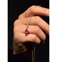 925 Ayar Gümüş Gold Kaplama Ocak Ayı Doğum Taşlı Kübik Drop Kolye