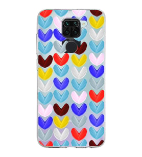 PrintiFy Xiaomi Redmi Note 9 ile Uyumlu 1mm Slim Fit Water Color 1 Baskılı Şeffaf  Kılıf
