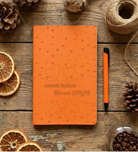 Kişiye Özel Canım Halam Defter Halaya Hediye Hediyesi (Turuncu)