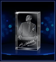 3d Kristal Atatürk 12 (Gerçek 3 Boyutlu Görüntü)