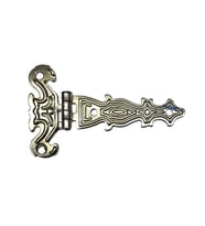 Dekoratif, Sac Tek Kuyruklu Menteşe - 40x68 mm, Küçük, Nikel, 100 Adet