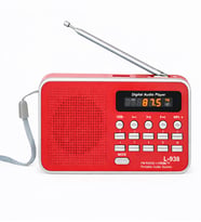 Ultratekno L-938 Şarjlı Taşınabilir FM Radyo  Dijital Ekranlı  USB/TF/SD/AUX Destekli  BL-5C Bataryalı Cep Radyosu