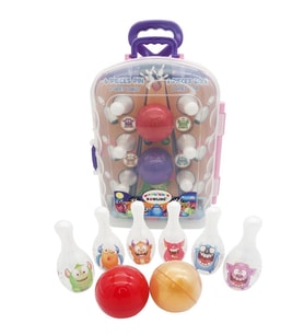 Asya Oyuncak Bavul Bowling Set CESE-10038, Çocuklar İçin Bavulda Bowling Seti (Pembe)