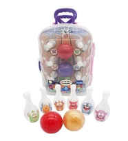 Asya Oyuncak Bavul Bowling Set CESE-10038, Çocuklar İçin Bavulda Bowling Seti (Pembe)
