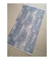 GABARDİN HALI KİLİM 1007 GRİ BEJ MAVİ KAYMAZ GABARDİN HALI KİLİM 80X150 CM